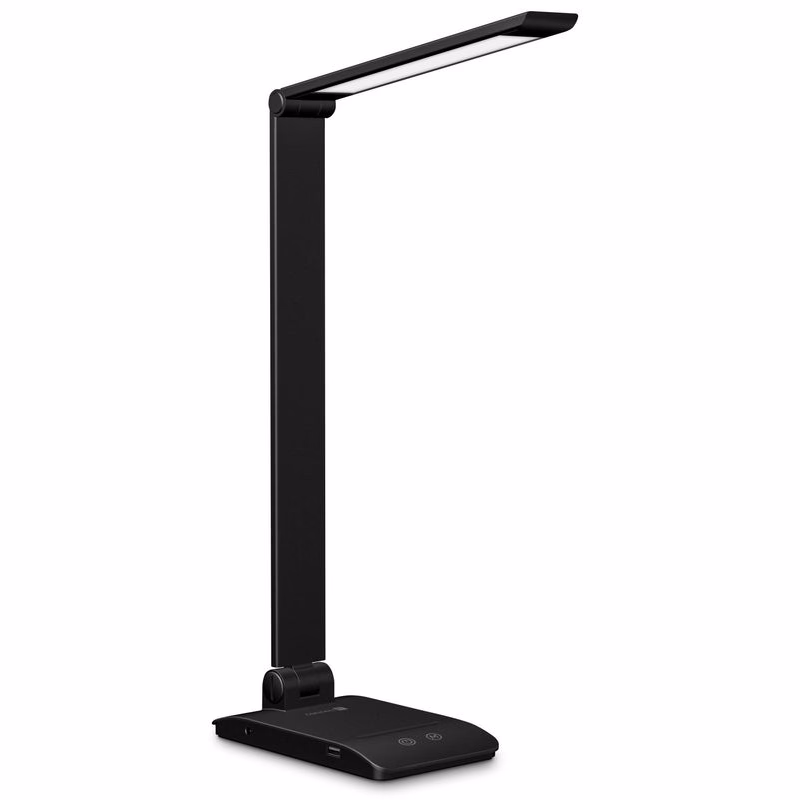 CONNECT IT BRIGHT stolná LED lampička, USB-A výstrup, ČIERNA