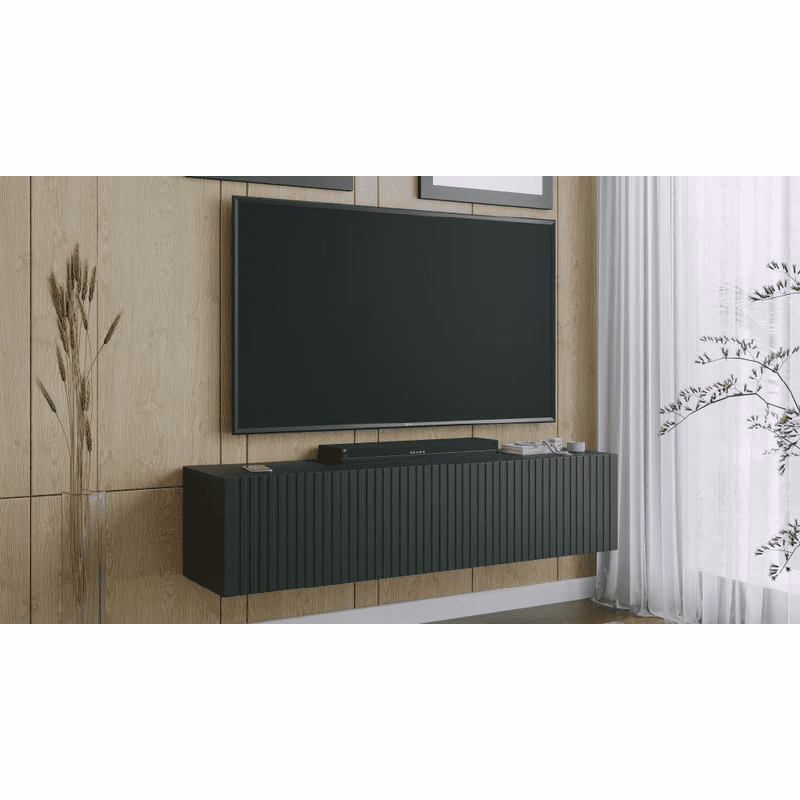 ArtExt Závesný TV stolík JOY | 150 cm Farba: Čierna (dražky)