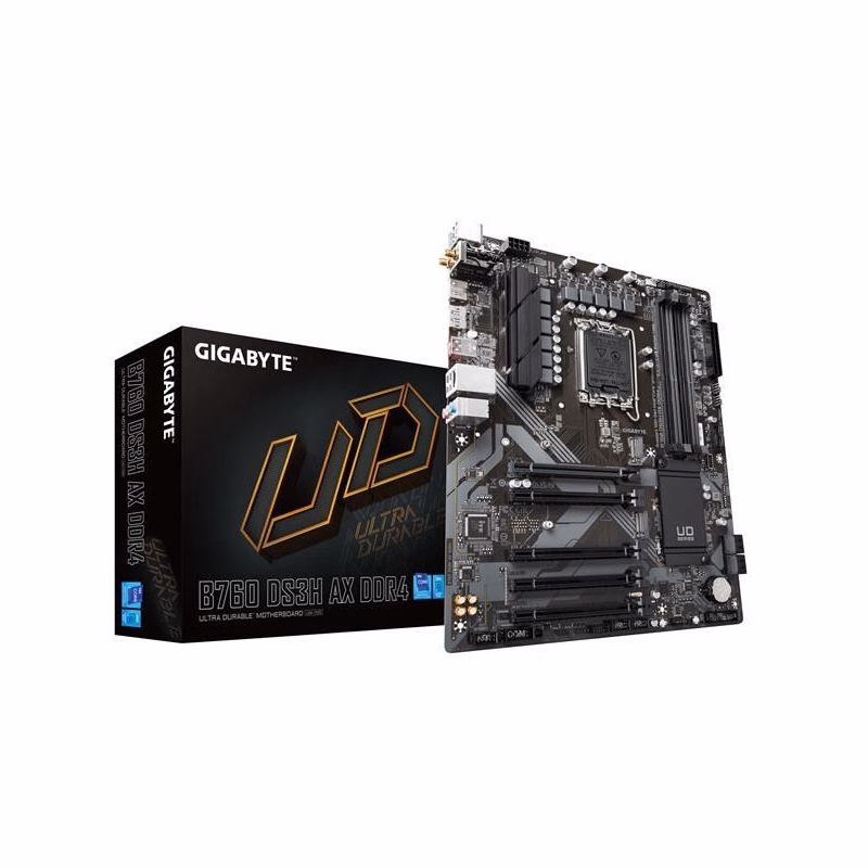 GIGABYTE MB Sc LGA1700 B760 DS3H AX DDR4, Intel B760, 4xDDR4, 1xDP, 1xHDMI, WI-FI
