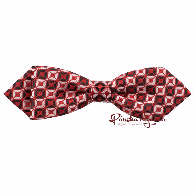 10524-90 Štýlový motýlik v elegantnej kombinácií farieb + vreckovka do saka