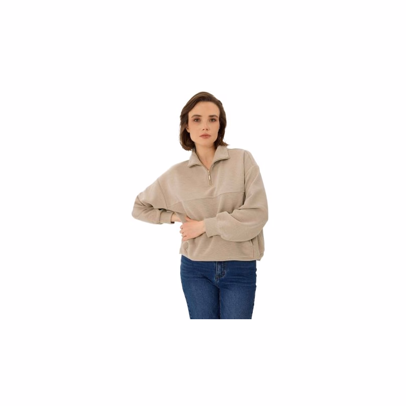 Dámska mikina VOLCANO B-MOXI-102-BEIGE