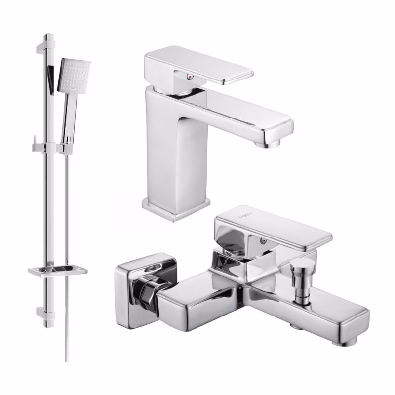 MEXEN/S - Cetus DQ45 SET vaňová a umývadlová batéria, chróm 744303DQ45-00