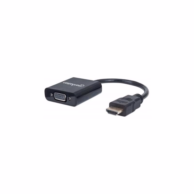 MANHATTAN prevodník z HDMI na VGA (HDMI Male to VGA Female, black, Polybag)
