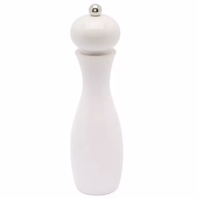 Ručný mlynček na korenie biely 18cm PVC box