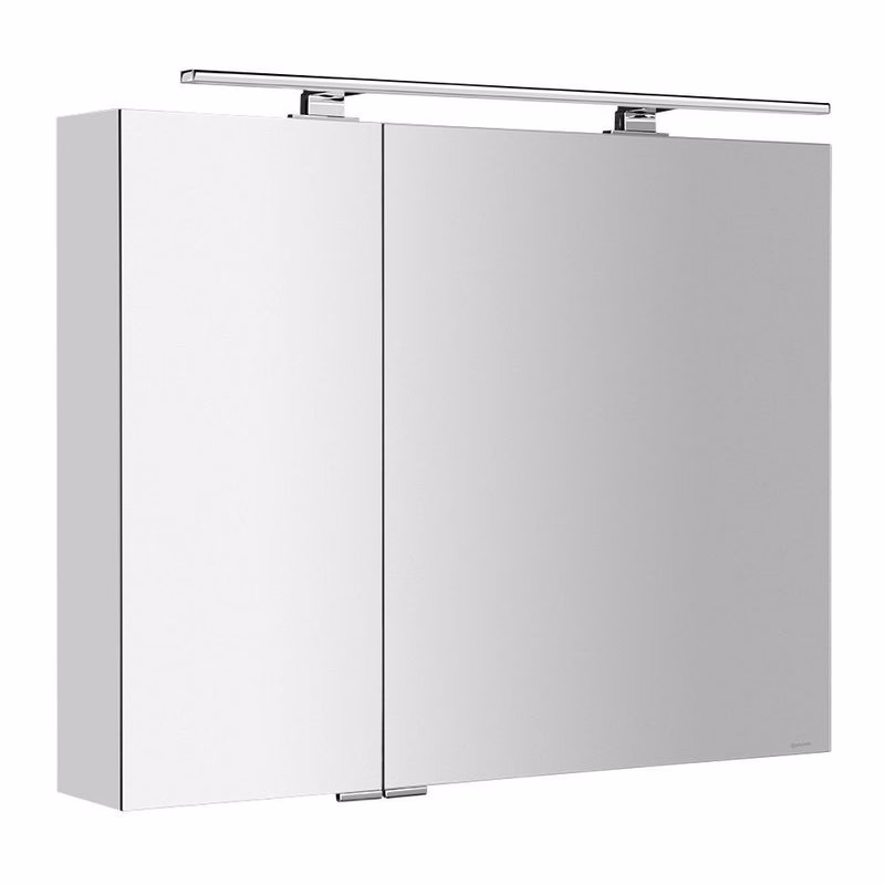 SAPHO - MIRRÓ galérka s LED osvetlením, 90x70x16cm, biela MC090-0030