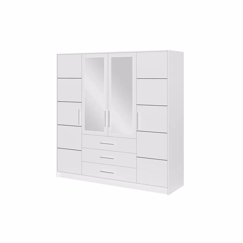ArtStol Šatníková skriňa BALI D4 | biela 196 cm