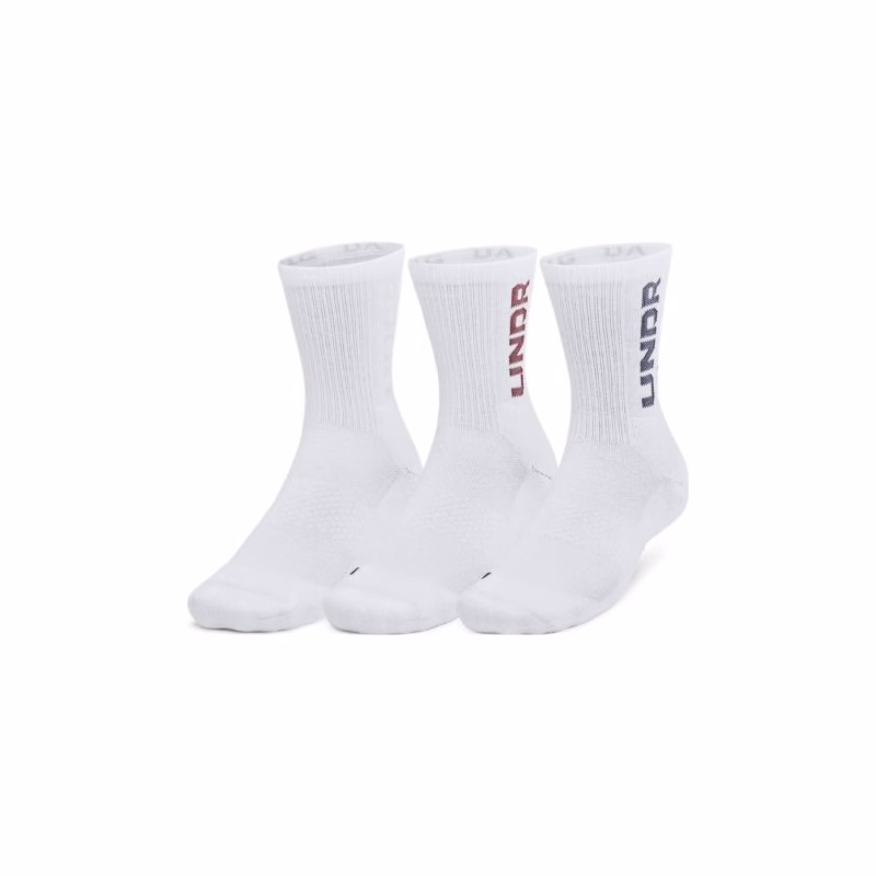 Ponožky UNDER ARMOUR 3 PACK-UA 3-Maker Mid-Crew-WHT