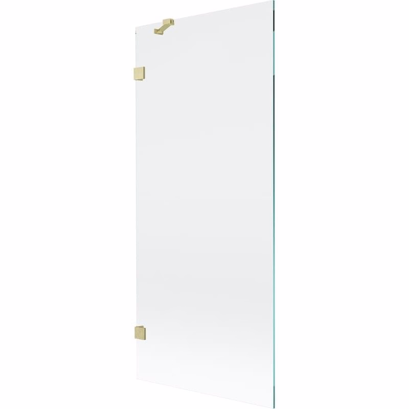 MEXEN/S - Lunar vaňová zástena FIX 80 x 150, transparent, zlatá kartáčovaná 897-080-000-55-00