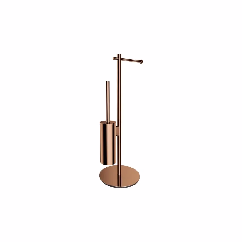 OMNIRES - MODERN PROJECT voľne stojaci držiak na toaletný papier a kefu, medený MP60810CP