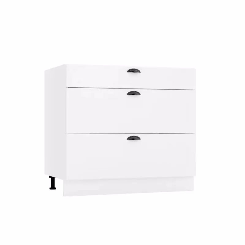Kuchynská skrinka Adele D90PC S/3 biela hrášok/biela