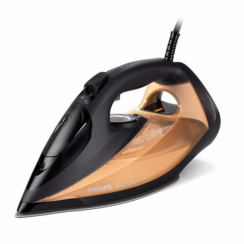 Philips DST7040/80 naparovacia žehlička, 2800 W, automatické vypnutie, samočistenie, kropenie, zlatá / čierna