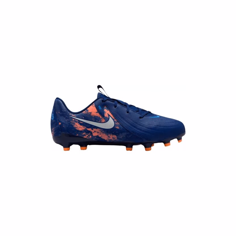 Chlapčenské futbalové kopačky outdoorové NIKE Phantom GX II Academy Erling Haaland Jr FG MG blue void chrome
