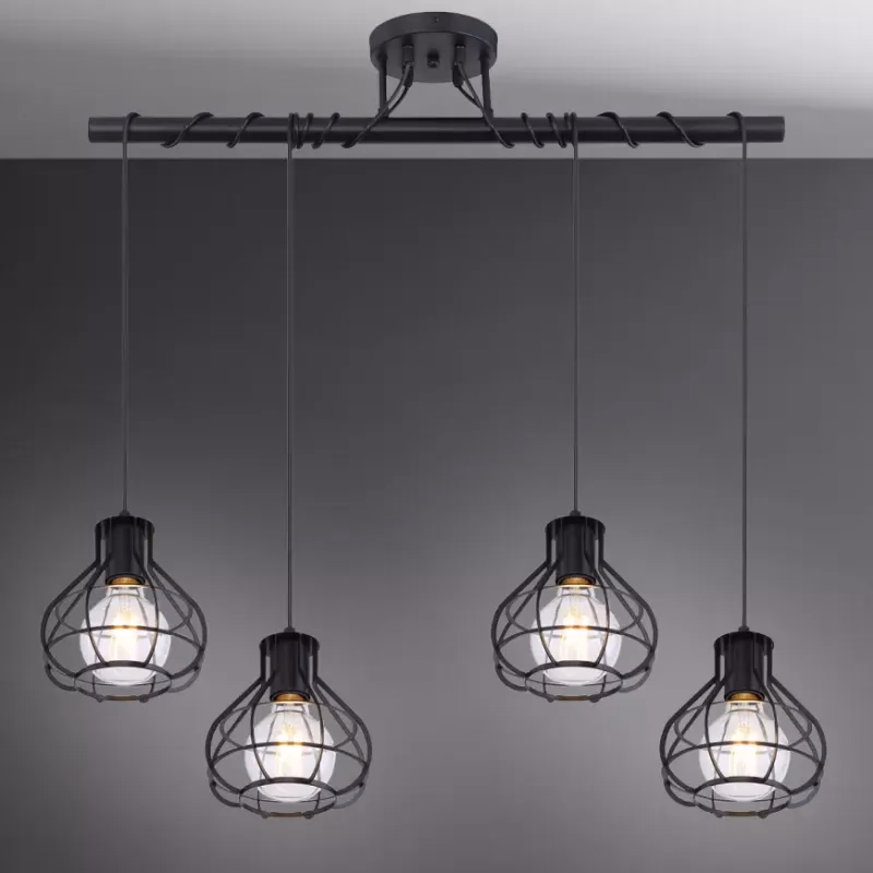 Luster 15388-4D Čierna LW4