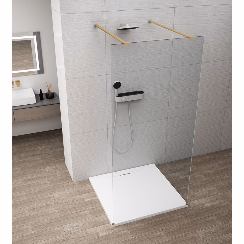 POLYSAN - ESCA GOLD MATT jednodielna sprchová zástena do priestoru, číre sklo, 1200  ES1012-08