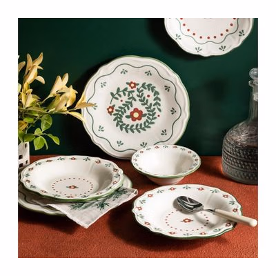 24-dielna pestrofarebná jedálenská sada z porcelánu 667PRS1115