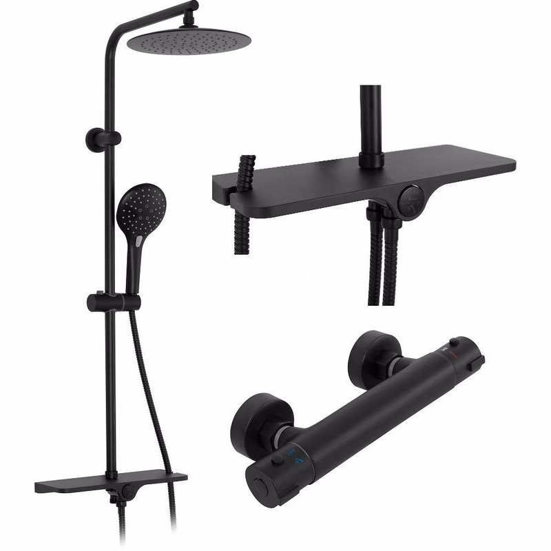 REA REA - Sprchový set s batériou 150mm Mike čierna REA-P0550
