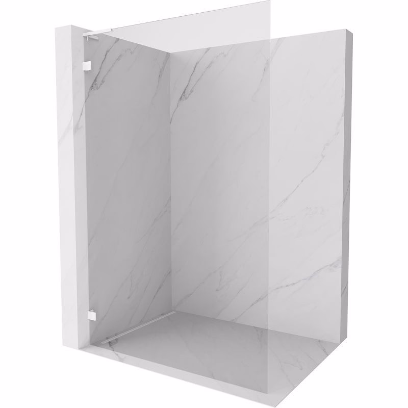 MEXEN/S - Lunar L Sprchová zástena WALK-IN ľavá 50 x 200, transparent 8 mm, biela 830L-050-000-20-00-L