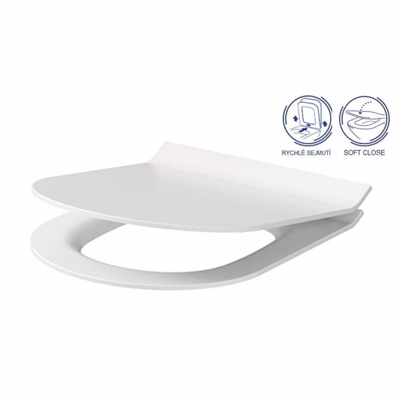 CERSANIT - WC SEDENIE CITY NEW SLIM DUROPLAST SOFT CLOSE, ONE BUTTON K98-0134