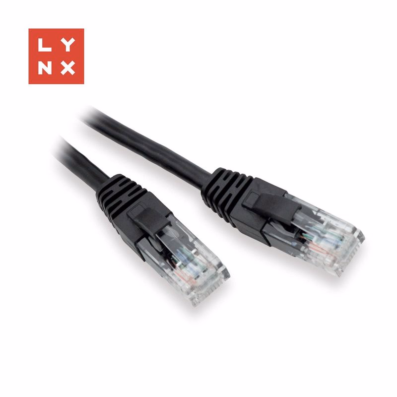 LYNX UTP patch kábel Cat5e, PVC, CCA, 20m, čierny