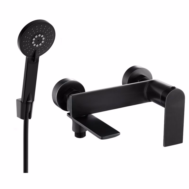 MEXEN/S - Zero SET vaňová batéria s príslušenstvom R40, čierna 7113R40-70