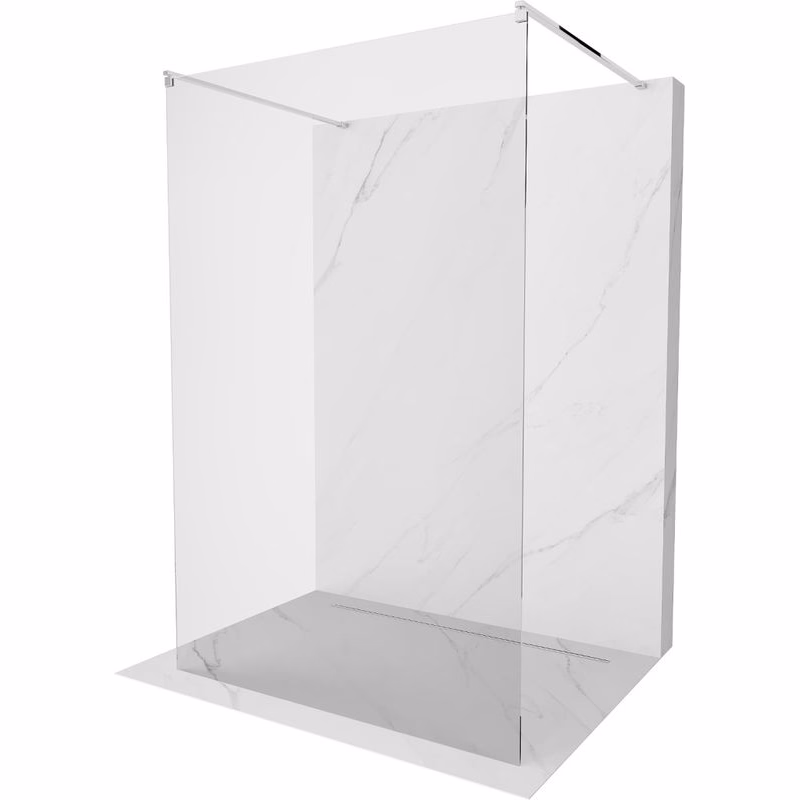 MEXEN/S - Kioto Sprchová zástena WALK-IN voľne stojaca 115 x 200, transparent 8 mm, chróm 800-115-002-01-00