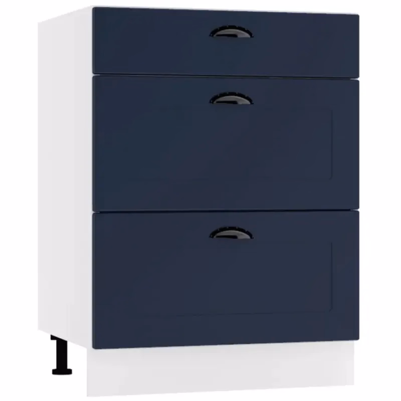 Kuchynská skrinka Adele D60s/3 granát Mat/Biely