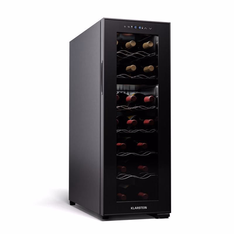 Klarstein Shiraz 18 Duo, chladnička na víno, 2 zóny, 53 l/18 fliaš, 5-18 / 5-18 °C, dotykové ovládanie