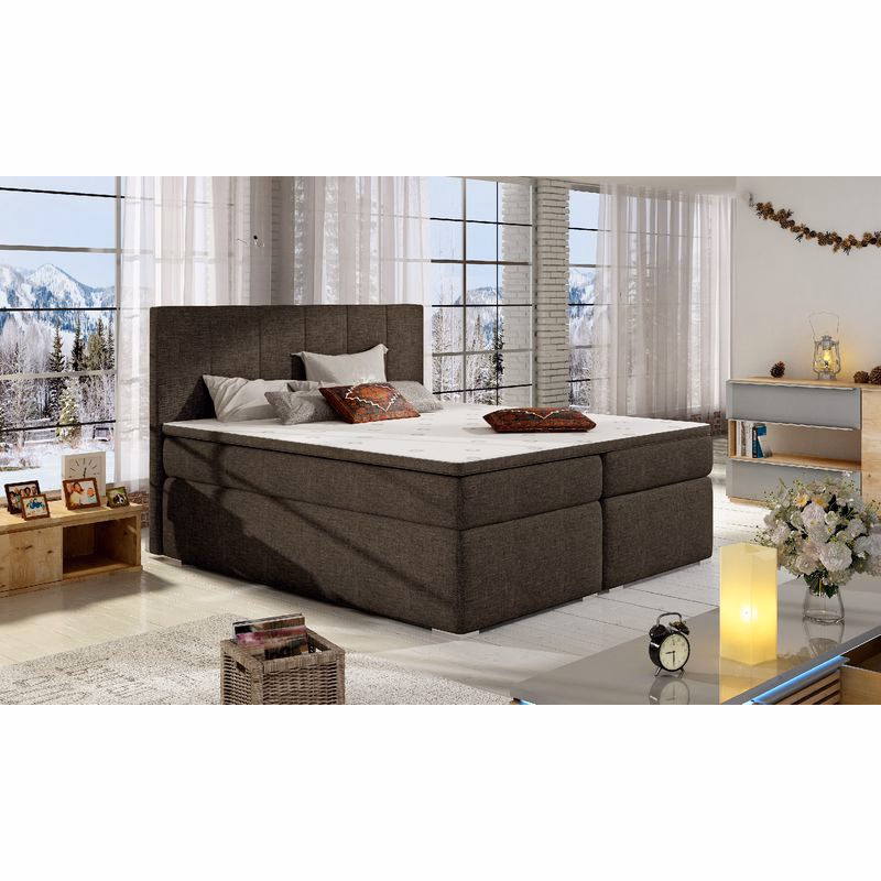 ArtElta Manželská posteľ BOLERO Boxspring | 160 x 200 cm Bolero rozmer: 160x200 cm, Bolero farba: Sawana 26