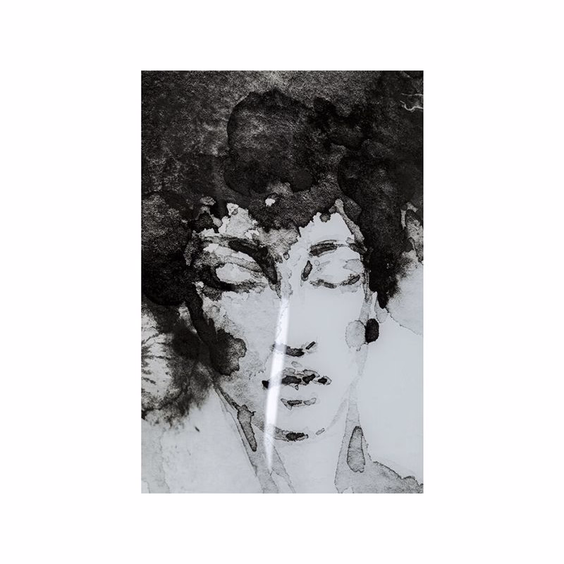 Smokey Hair sklenený obraz čierna/biela 100x150 cm