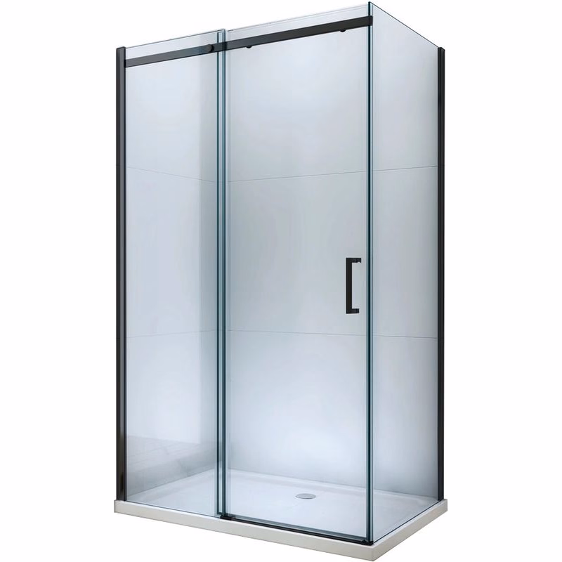 MEXEN/S - OMEGA sprchovací kút 130x90, transparent, čierna 825-130-090-70-00