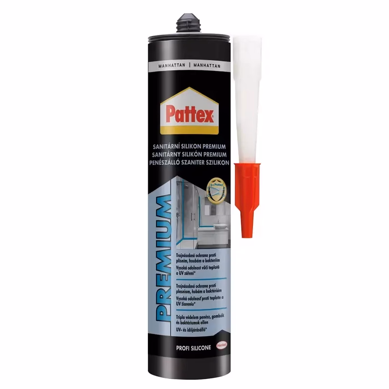 PATTEX Sanitárny silikón Premium trojitá ochrana proti plesniam manhatan 310 ml