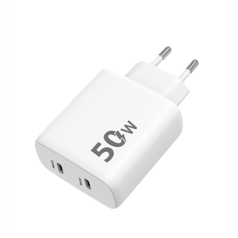 WG - Sieťová nabíjačka 2x USB-C 50W, 1x USB-C PD 30W + 1x USB-C PD 20W, biela