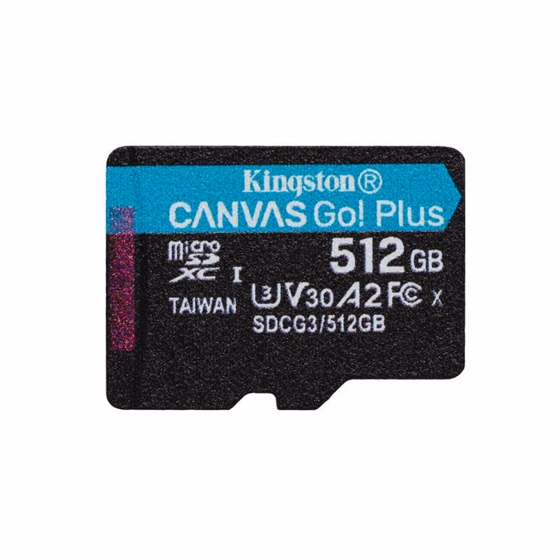 KINGSTON 512GB microSDXC Canvas Go Plus Gen4 200MB/s A2 U3 V30 Card bez adaptéra