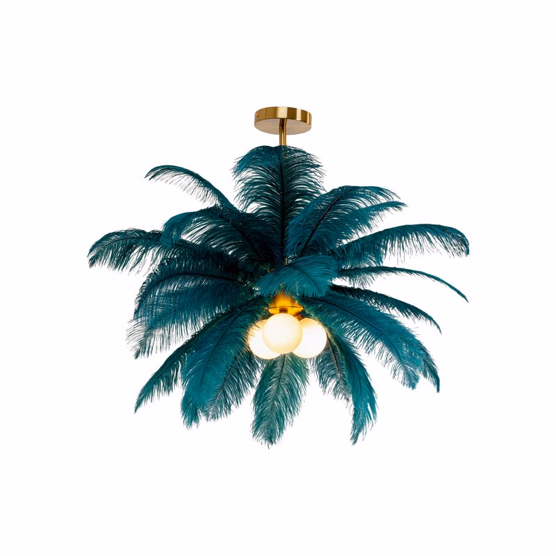 Feather Palm závesná lampa Ø87 cm zelená
