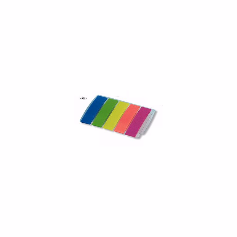 Záložky samolepiace PP 12x48,5mm 5 neón farieb 5x20 listov Concorde