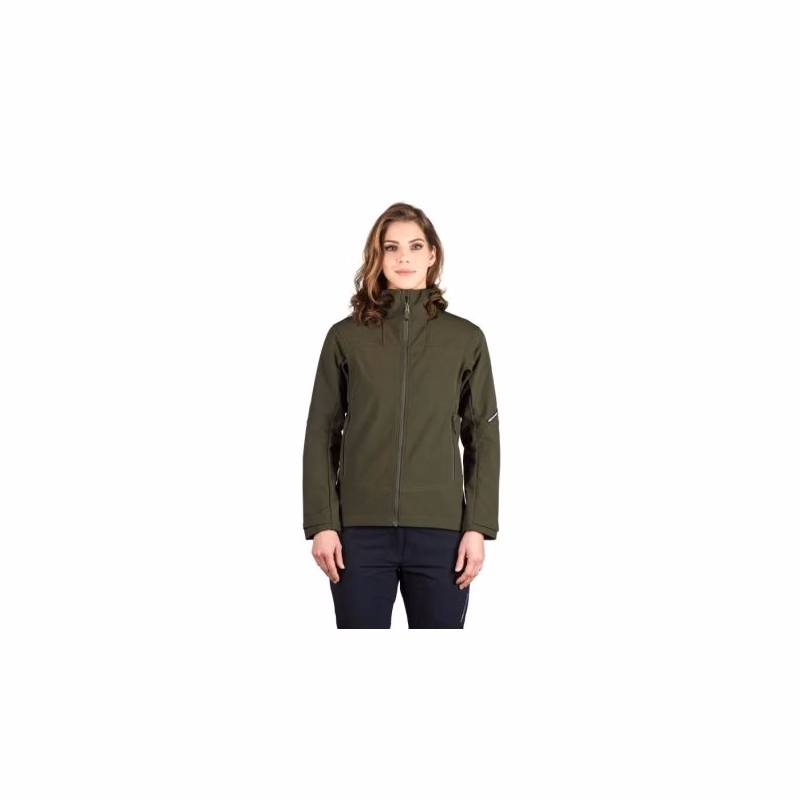 Dámska turistická softshellová bunda NORTHFINDER TIFFANI-300darkgreen