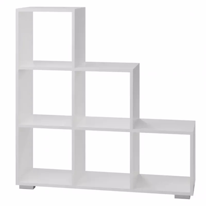 Regál schody 3x3 biely