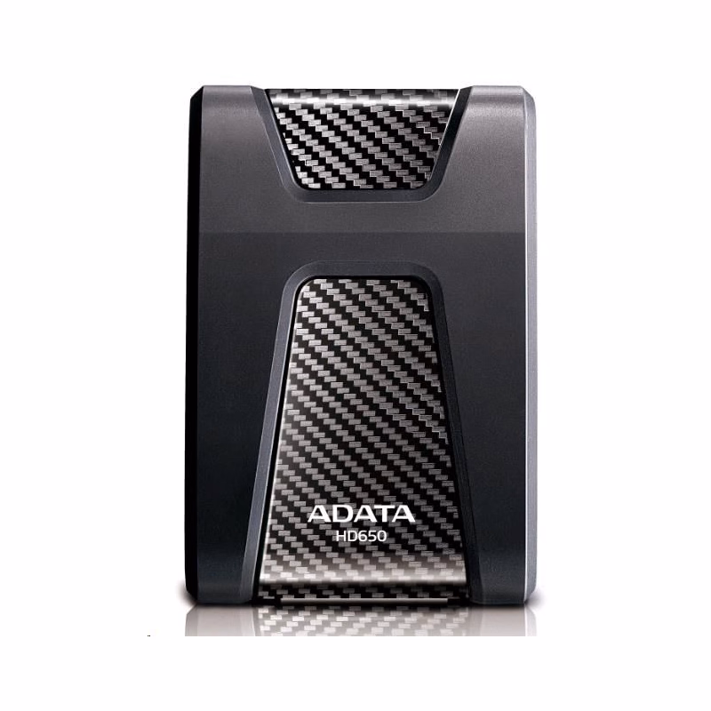ADATA Externý HDD 2TB 2,5" USB 3.1 DashDrive Durable HD650, čierny (gumový, nárazu odolný)