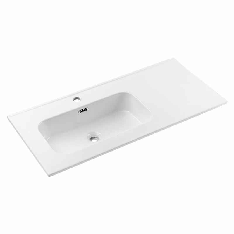 ArtCom Keramické umývadlo GO2 100 L | biely lesk 100 cm