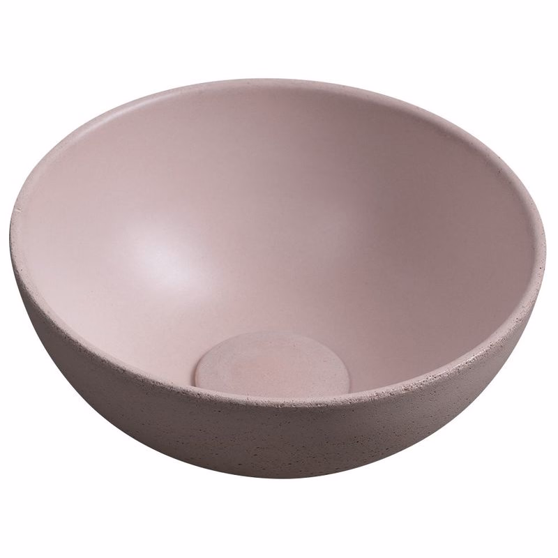 SAPHO - MINOR betónové umývadlo na dosku, priemer 26cm, ružová mat MR26021