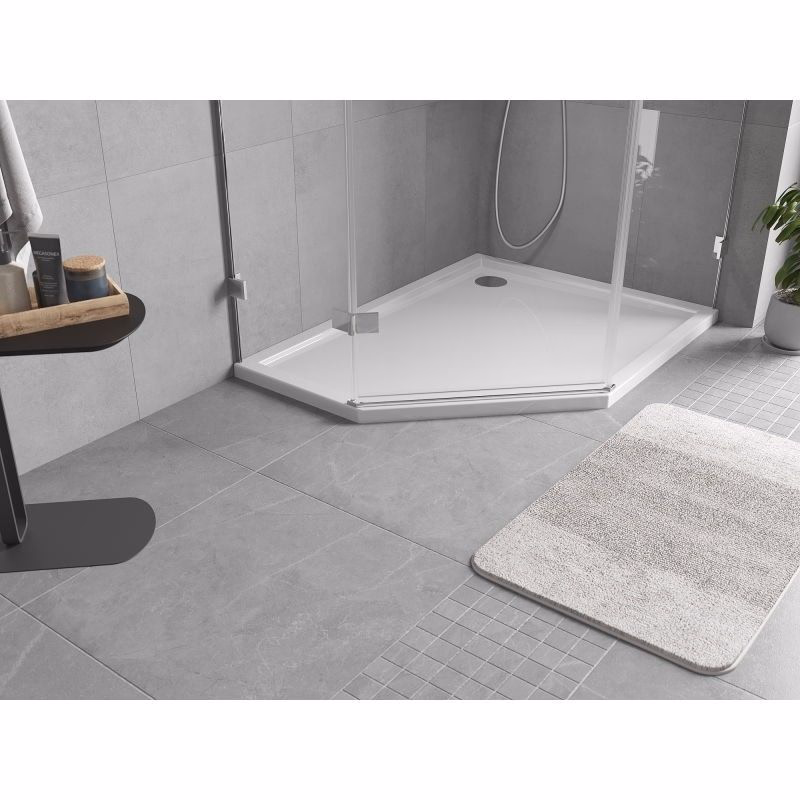 MEXEN - Flow päťboká sprchová vanička slim pravá 100 x 80, biela lesk 46P108010R