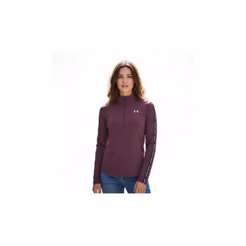 Dámska tréningová mikina s 1 2 zipsom UNDER ARMOUR UA Tech WM Tape Half Zip-RED
