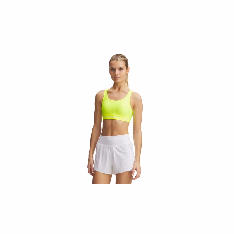 Dámska tréningová športová podprsenka UNDER ARMOUR Crossback Mid Bra-YLW