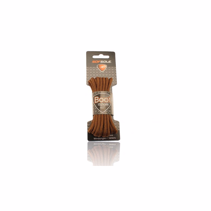Šnúrky do topánok SOFSOLE LACES OUTDOOR 801942 LIGHT BROWN WAXED 152 CM