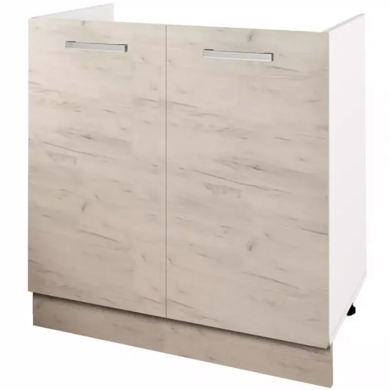 Skrinka do kuchyne Charlotte 80lc For The Kitchen Sink White/Oak White Cra