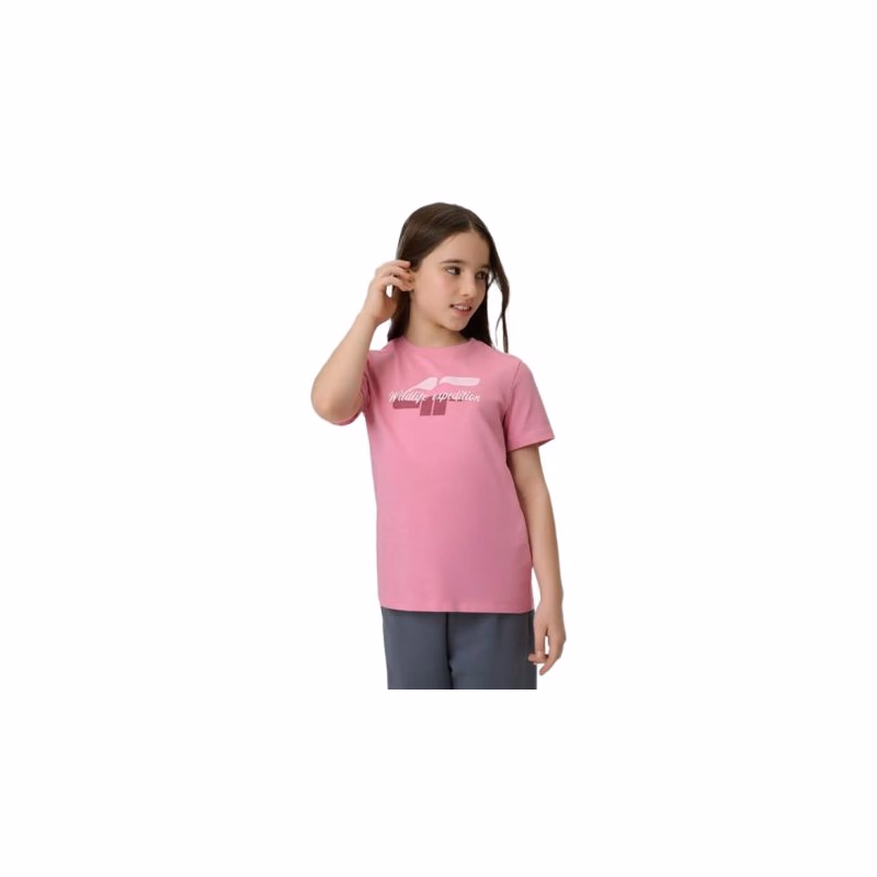Dievčenské tričko s krátkym rukávom 4F JUNIOR TSHIRT F2885-54S-PINK