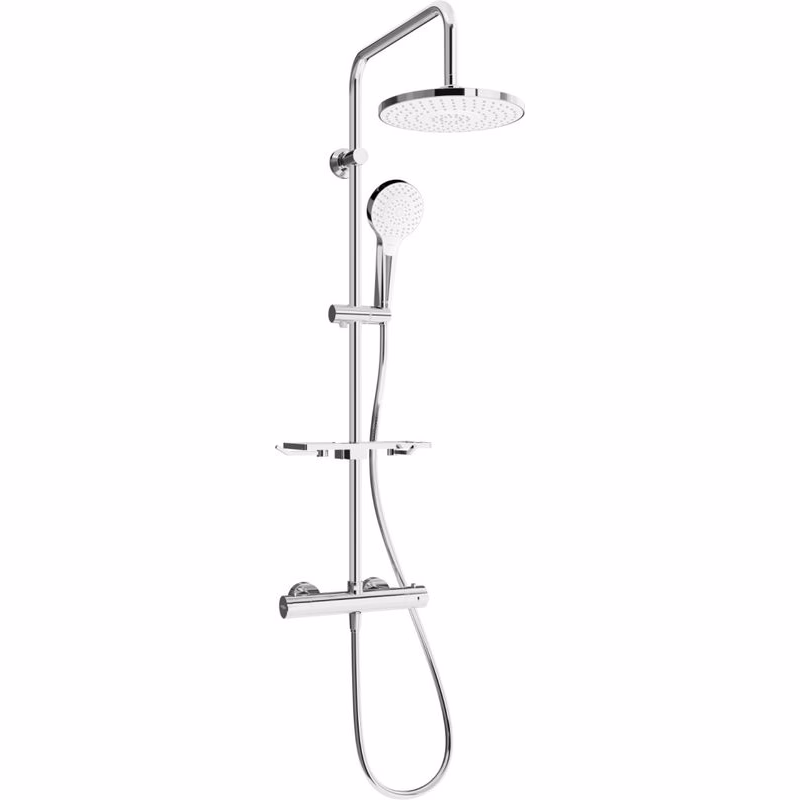 MEXEN/S - KT05 Sprchový stĺp s termostatickou batériou, chróm / biela 771500593-00