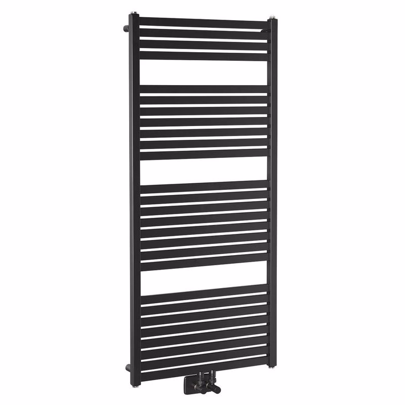 AQUALINE - TONDI vykurovacie teleso 600x1330 stredové pripojenie, čierna mat DT486T