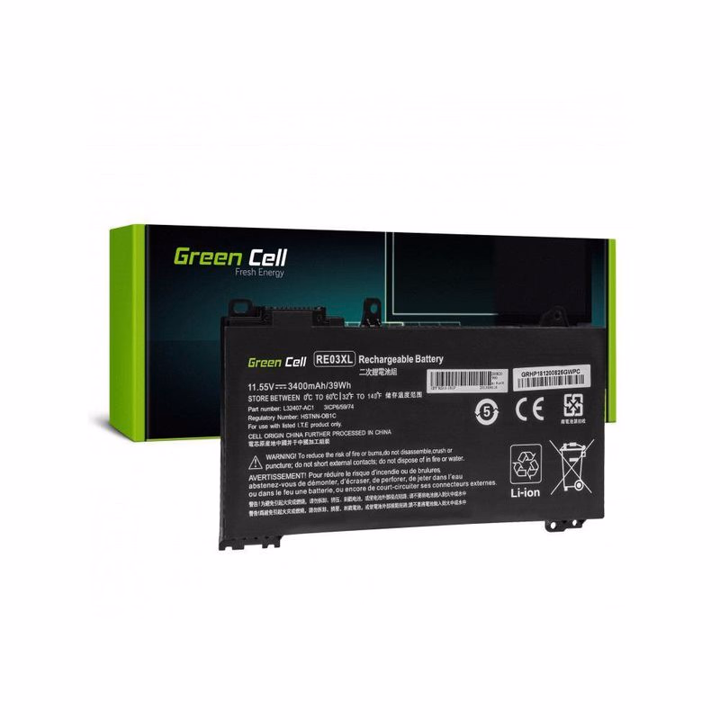 Green Cell Battery RE03XL pre HP ProBook 430 G6 G7 440 G6 G7 445 G6 G7 450 G6 G7 455 G6 G7 445R G6 455R G6