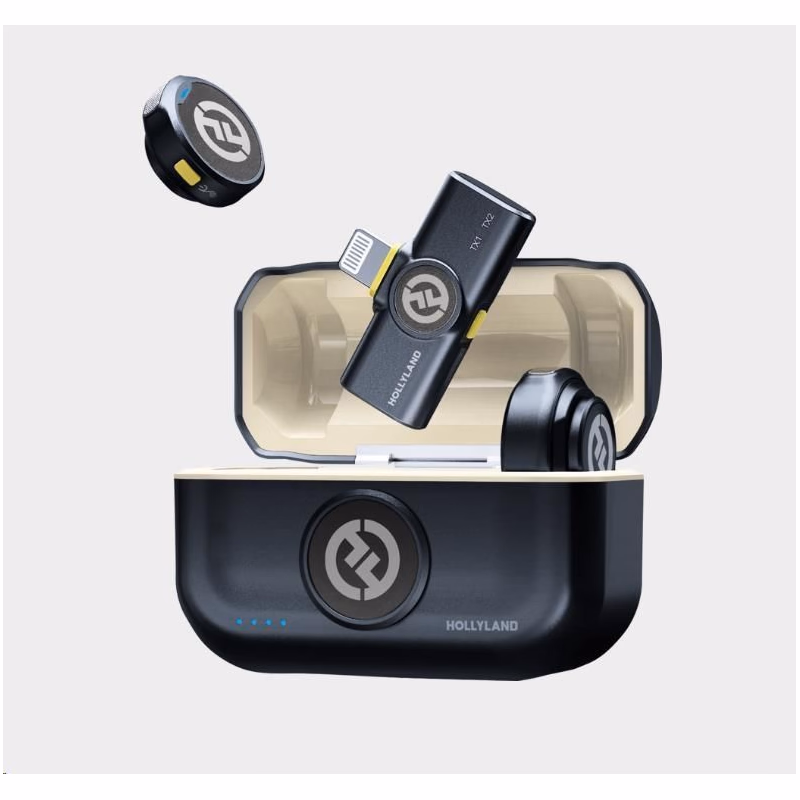 Hollyland Lark M2 Lightning - Wireless Lavalier Microphone (Duo, Shine Charcoal)